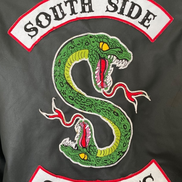 RIVERDALE South Side Serpents Faux Leather Jacket Small - Picture 7 of 12